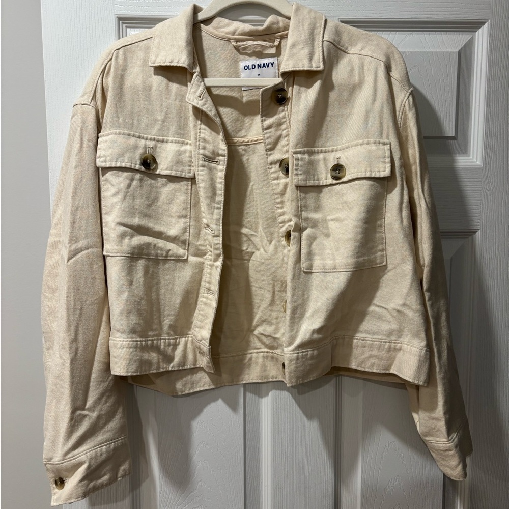 Lightweight beige jacket size M from Old Navy